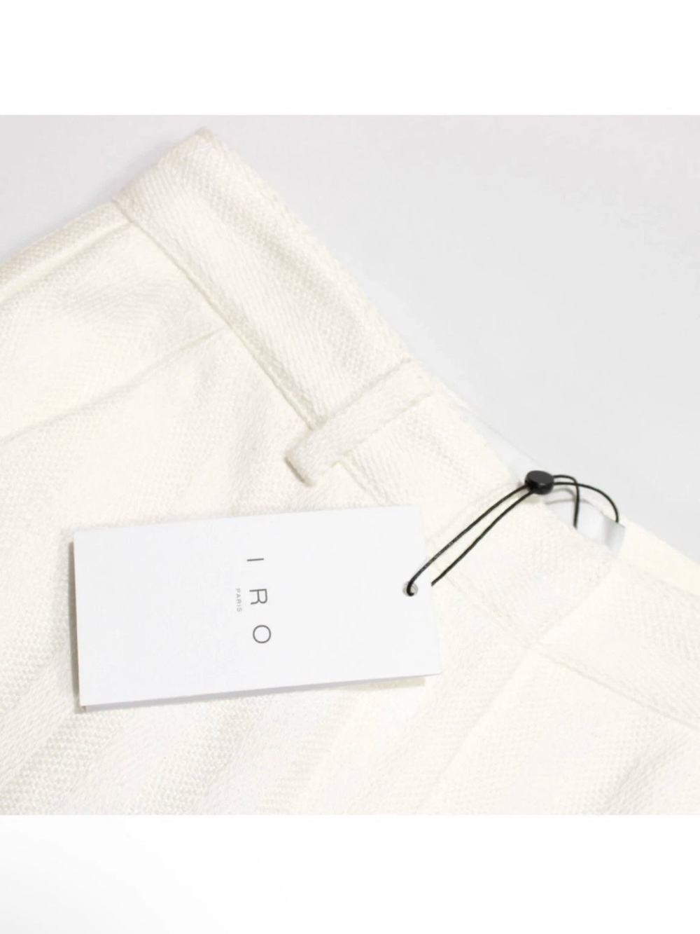 IRO White Textured High-Waist Pants